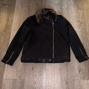 NWT Volcom Perfect Stone Fur Moto Jacket Size Medium